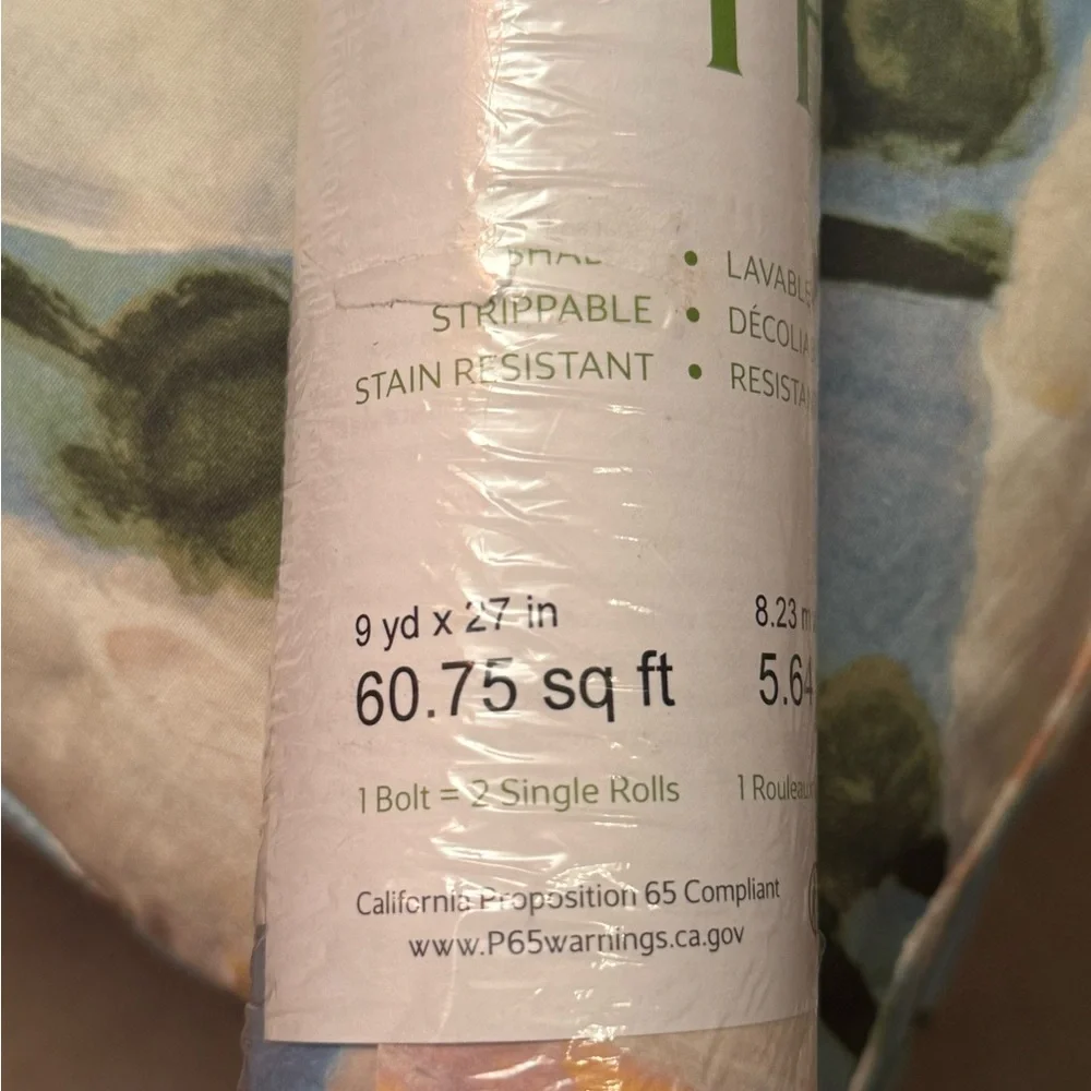 Thibaut Wanderlust Tivoli Wallpaper & Matching Designer Pillow Covers
